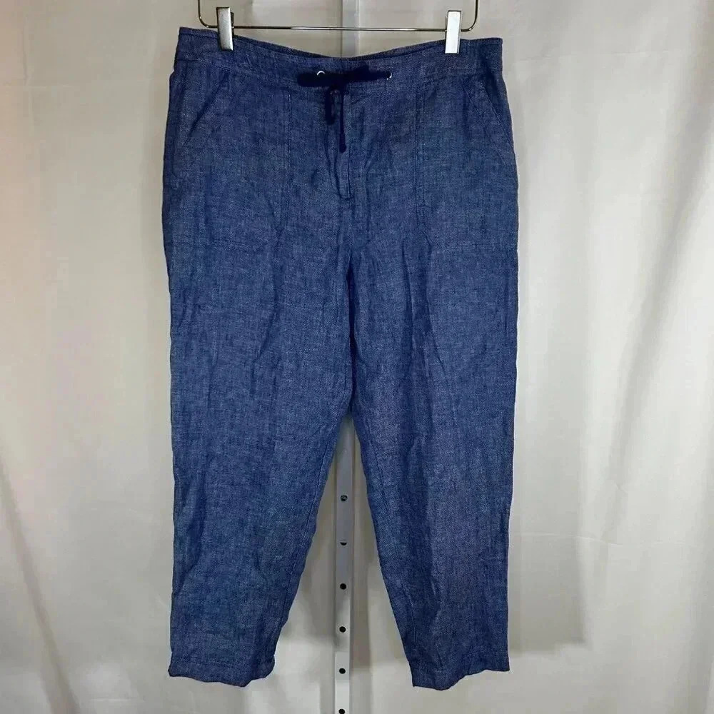 Joules Size 8 Linen Pants Casual Lightweight Resortwear Brunch Business Office